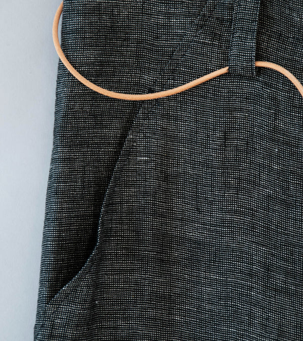 Seya 'Nam Ou River Trip Pants' (Black Mix Linen Mesh)
