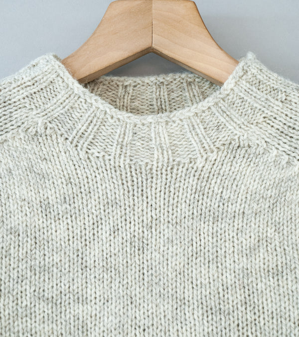 Margaret Howell 'MHL Chunky Seamless Crew Neck' (Natural Rustic Wool)