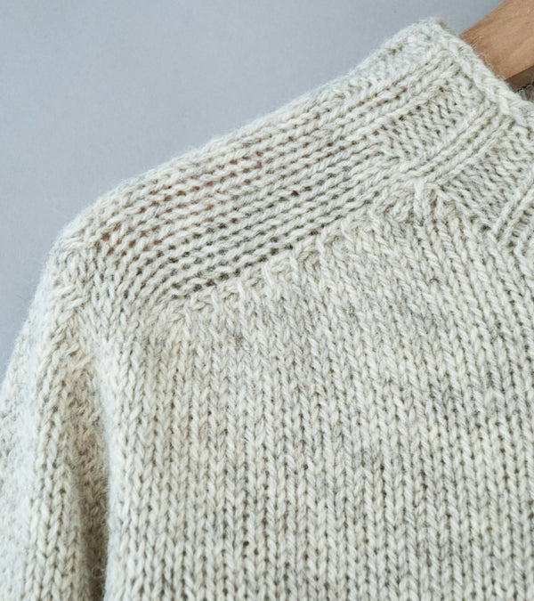 Margaret Howell 'MHL Chunky Seamless Crew Neck' (Natural Rustic Wool)