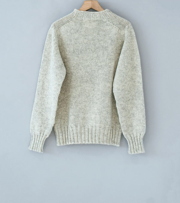 Margaret Howell 'MHL Chunky Seamless Crew Neck' (Natural Rustic Wool)