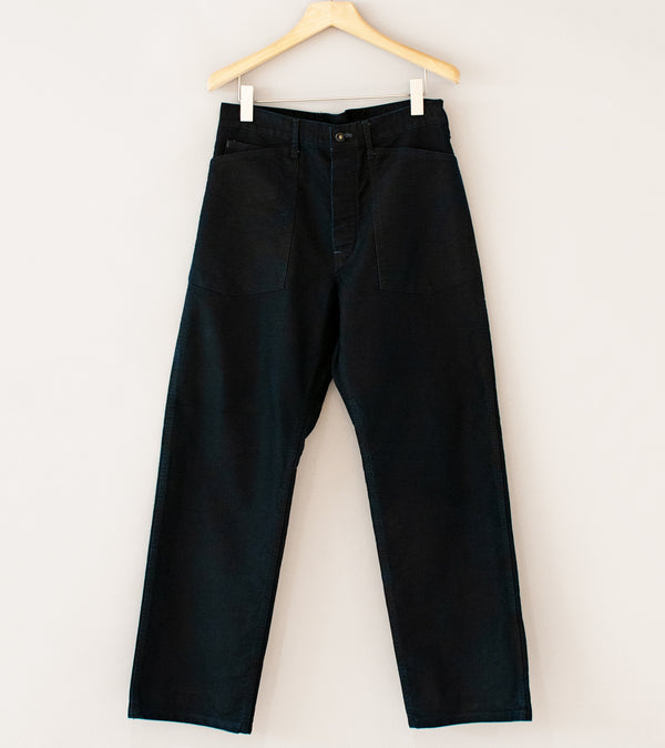 Post Overalls 'Army Pants' (Black Indigo Moleskin)