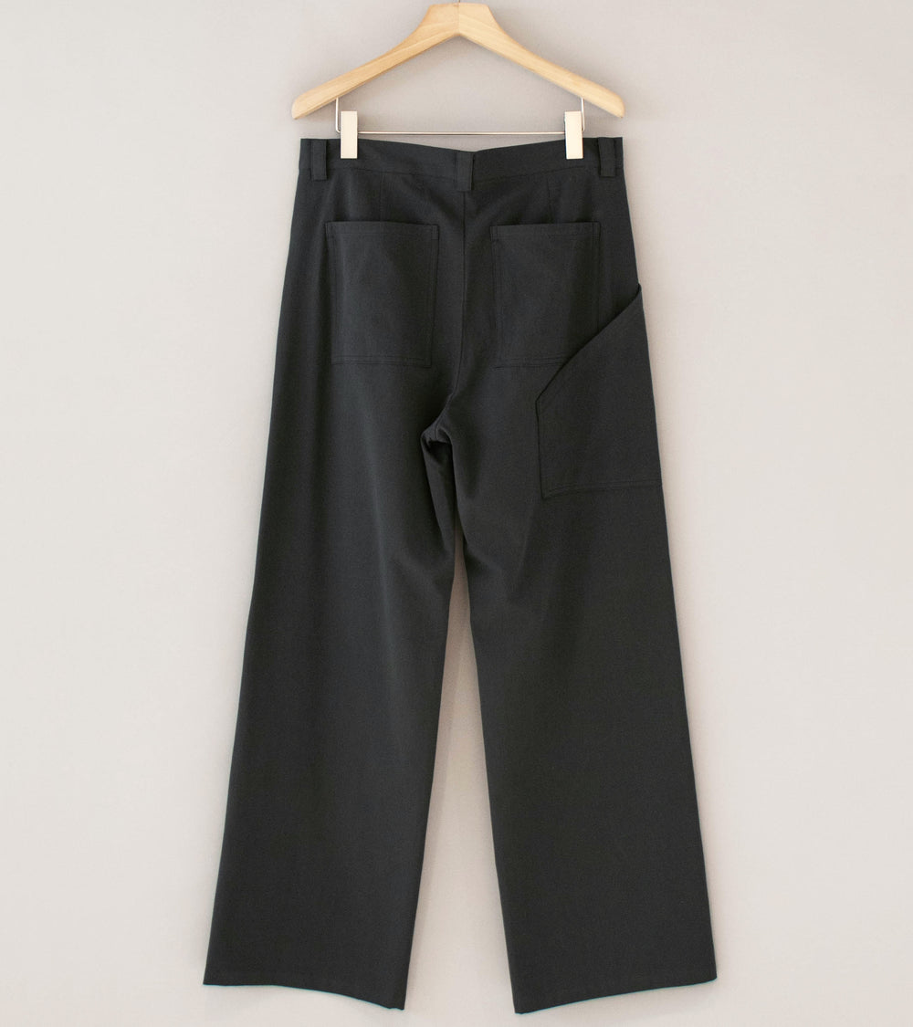 Seya 'Ground Pants' (Charcoal Washed Organic Cotton Twill)