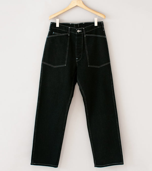 Post Overalls 'Army Pants' (Black Herringbone Denim)