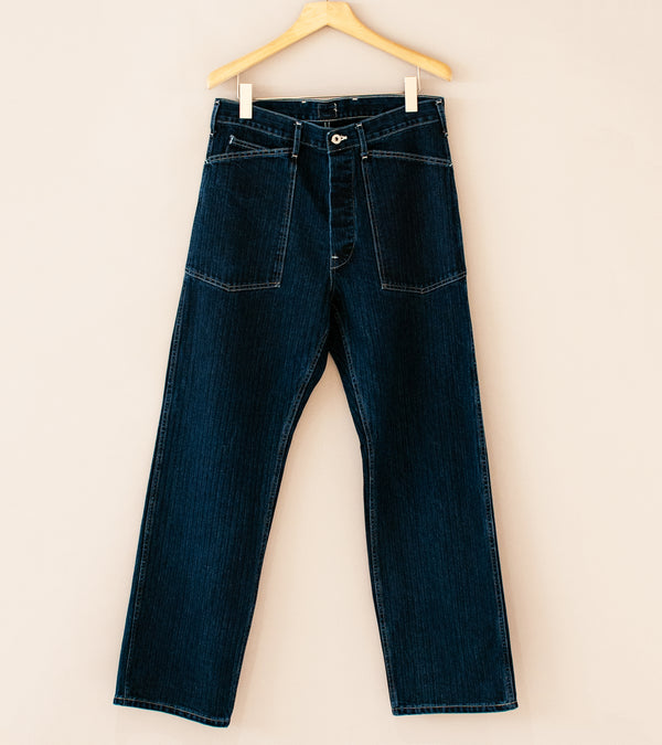 Post Overalls 'Army Pants' (Double Indigo Herringbone Denim)