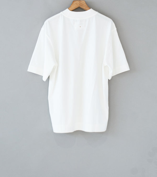 Margaret Howell 'MHL Flatlock Crew' (Off White Dry Cotton Jersey)