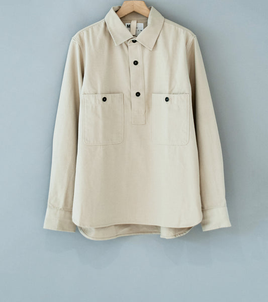 Margaret Howell 'MHL Overhead Shirt' (Bone Cotton Wool Drill) – C