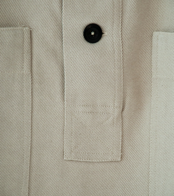 Margaret Howell 'MHL Overhead Shirt' (Bone Cotton Wool Drill)