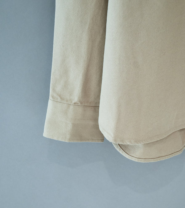 Margaret Howell 'MHL Overhead Shirt' (Bone Cotton Wool Drill)