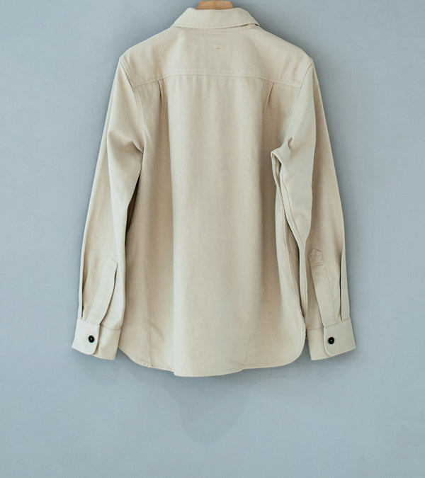 Margaret Howell 'MHL Overhead Shirt' (Bone Cotton Wool Drill)
