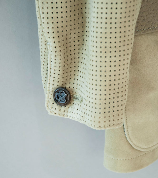 Niceness 'ROKER Trinity Leather Shirt Jacket' (Taupe)