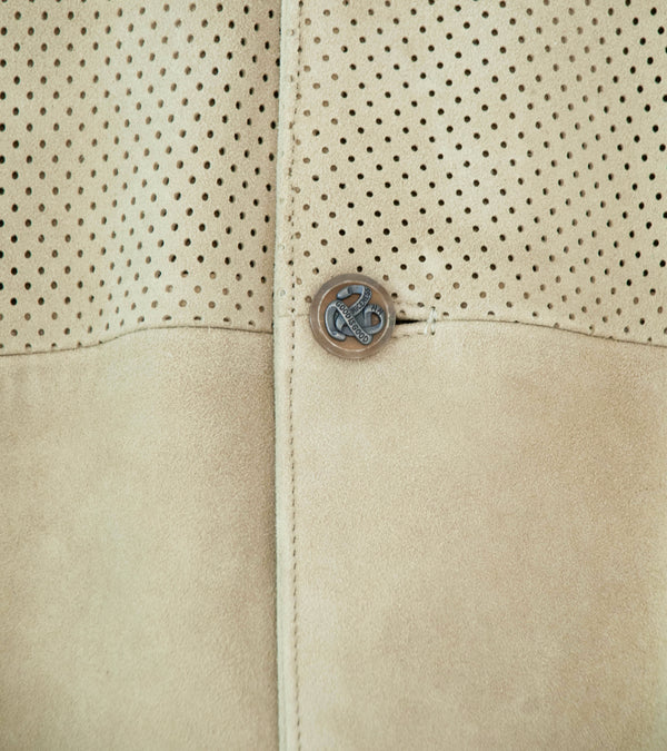 Niceness 'ROKER Trinity Leather Shirt Jacket' (Taupe)