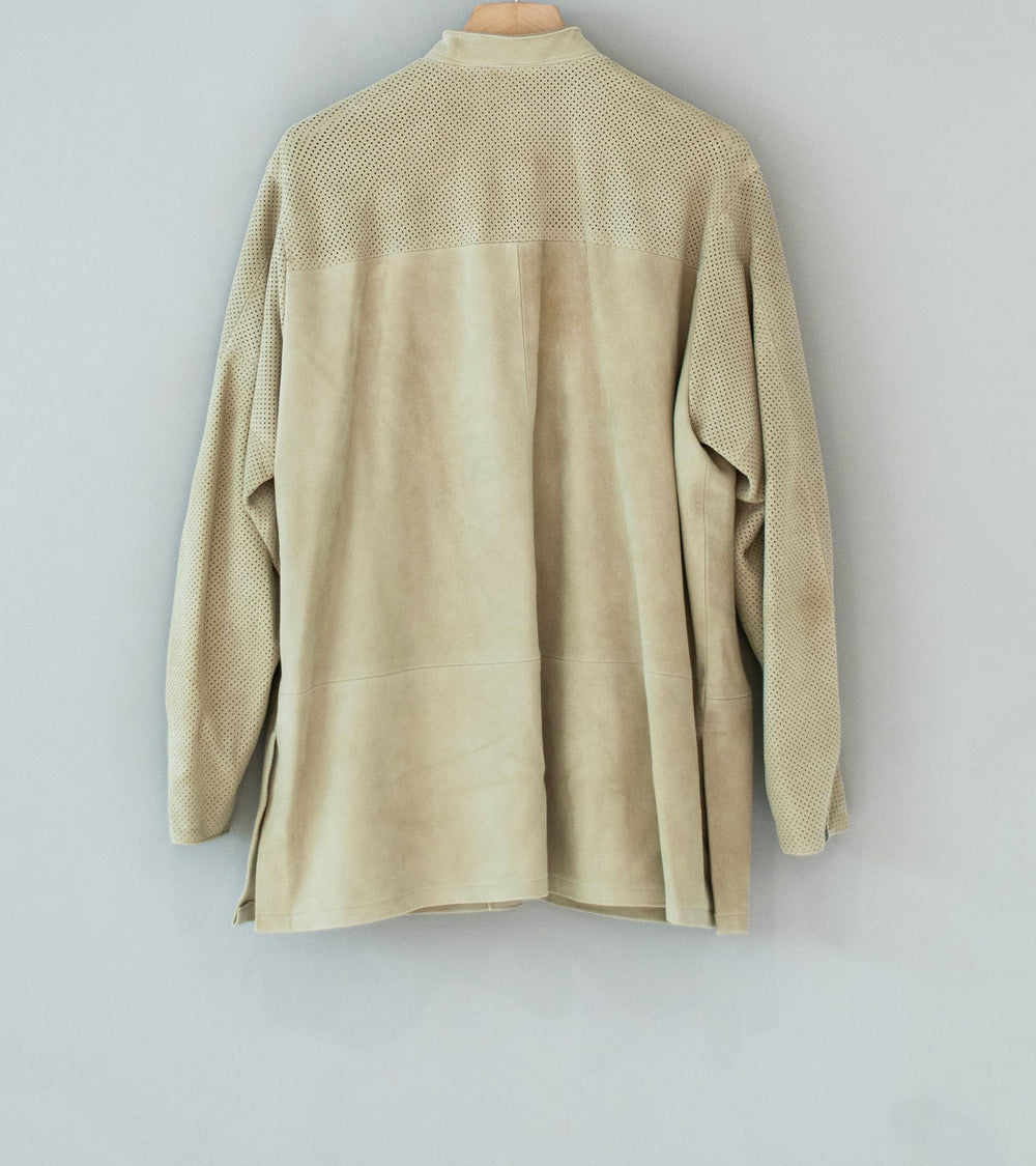 Niceness 'ROKER Trinity Leather Shirt Jacket' (Taupe)
