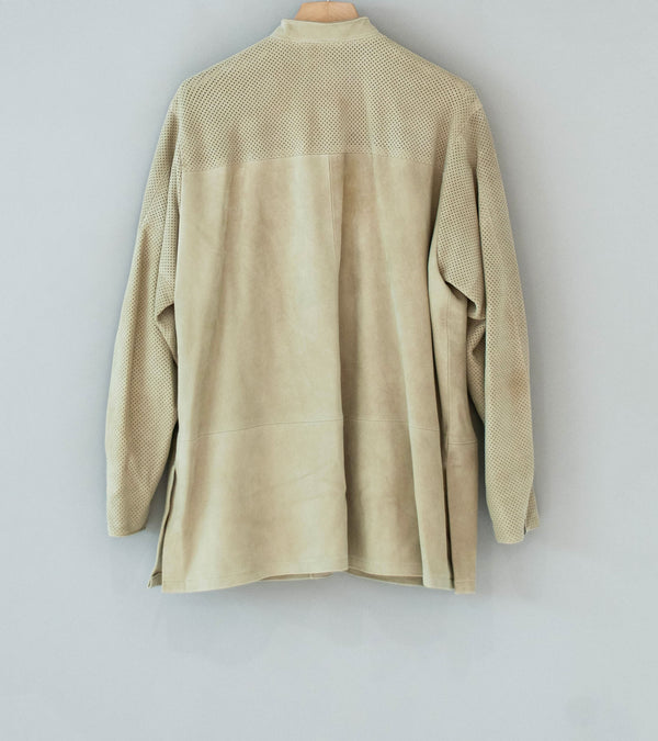 Niceness 'ROKER Trinity Leather Shirt Jacket' (Taupe)