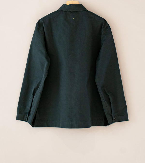 Margaret Howell 'MHL Chore Shirt' (Petrol Double Twisted Cotton Canvas)