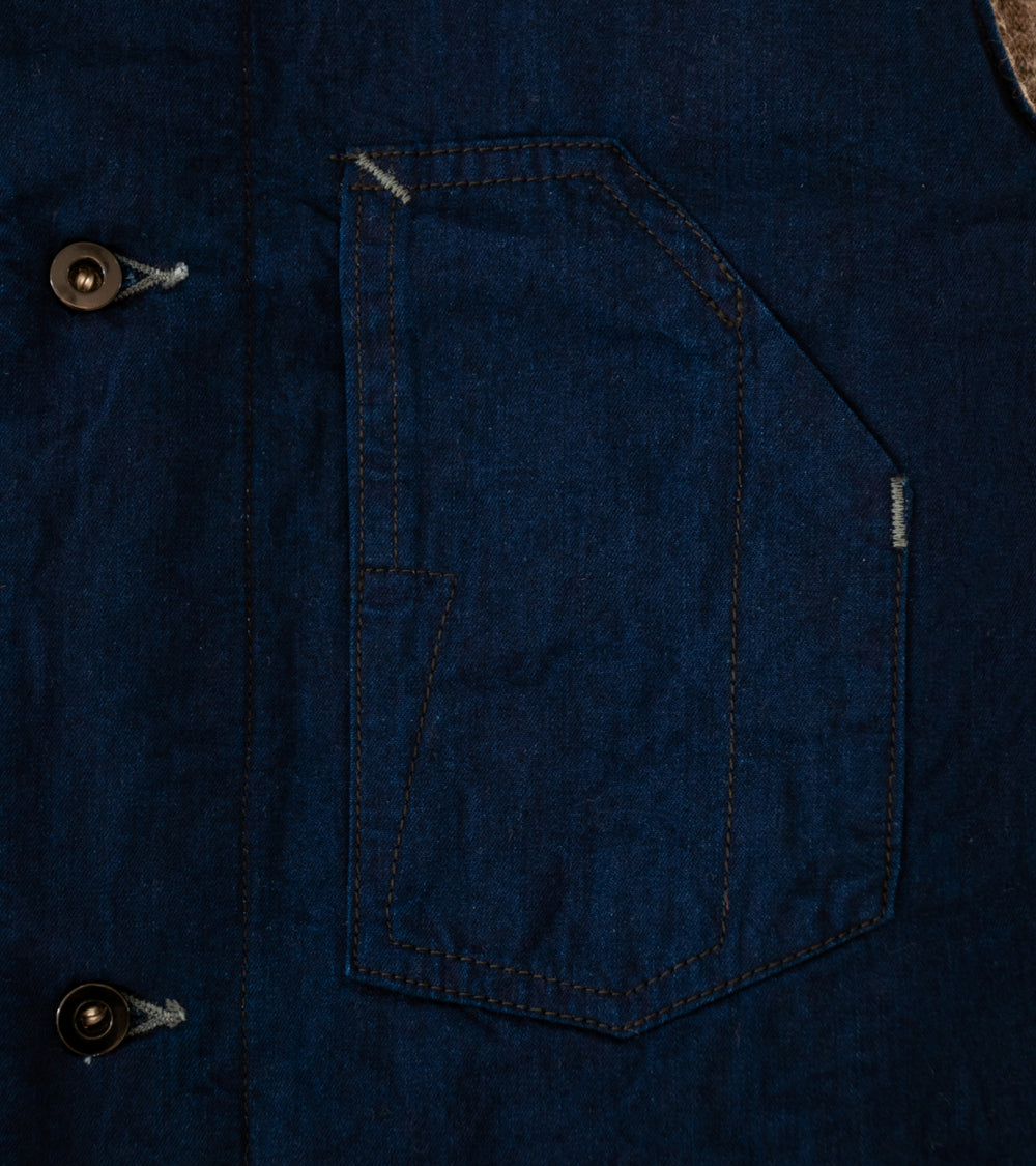 Post Overalls '1 Pocket Vest' (Indigo Vintage Twill)