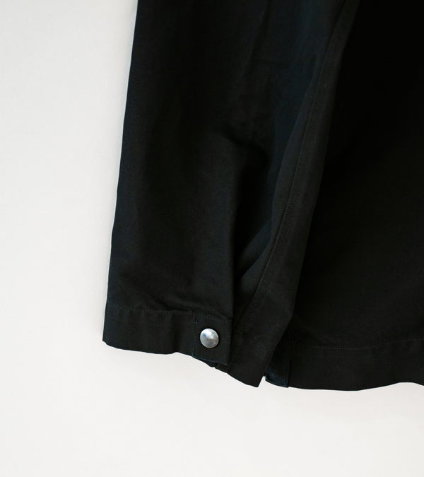 Margaret Howell 'MHL Chore Shirt' (Black Double Twisted Cotton Canvas)