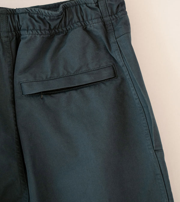 Margaret Howell 'MHL Press Stud Trousers' (Petrol Double Twisted Cotton Canvas)