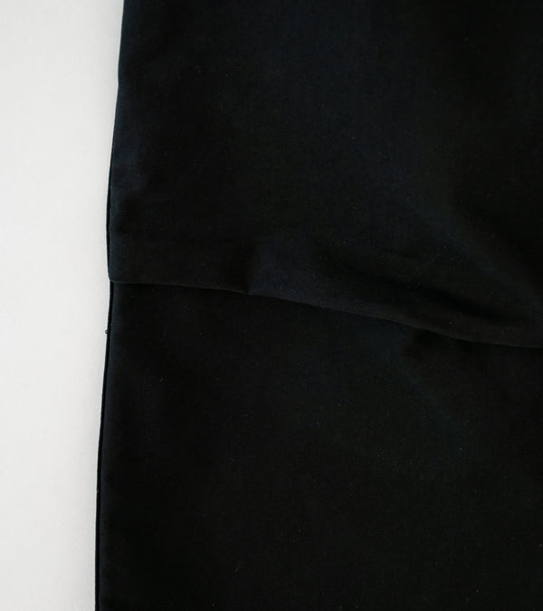 Margaret Howell 'MHL Press Stud Trousers' (Black Double Twisted Cotton Canvas)