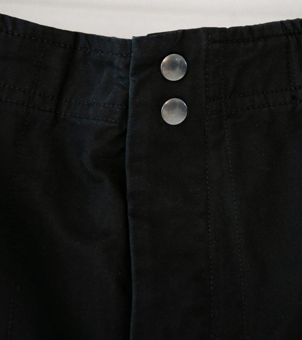 Margaret Howell 'MHL Press Stud Trousers' (Black Double Twisted Cotton Canvas)