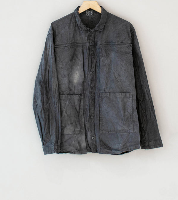 Tender 'Two Birds Shirt' (Grey Logwood Cotton Drop Cloth)