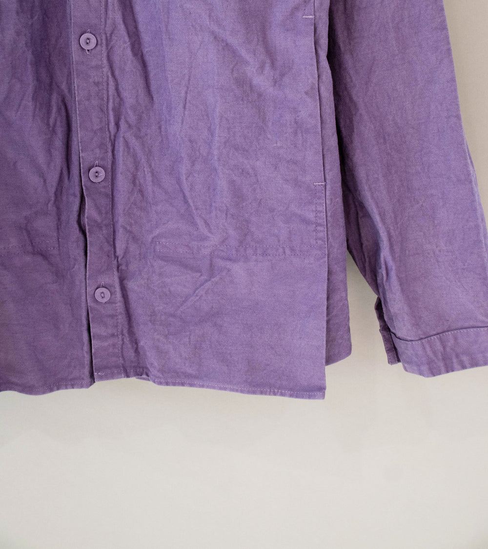 Tender 'Pleat Pocket Shirt' (Purple Logwood Cotton Drop Cloth)