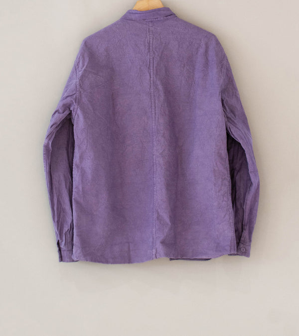 Tender 'Pleat Pocket Shirt' (Purple Logwood Cotton Drop Cloth)