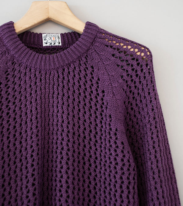 Tender 'String Pullover' (Purple Combed Cotton Yarn)
