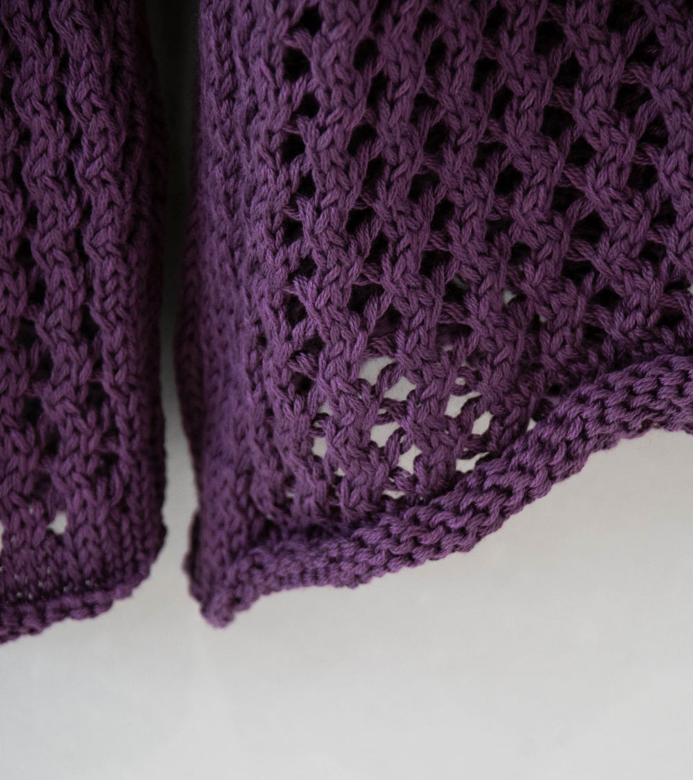 Tender 'String Pullover' (Purple Combed Cotton Yarn)