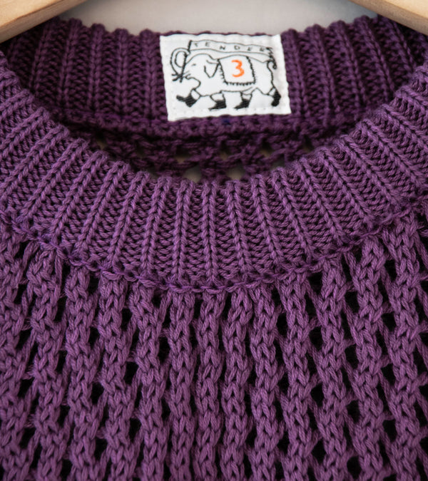 Tender 'String Pullover' (Purple Combed Cotton Yarn)
