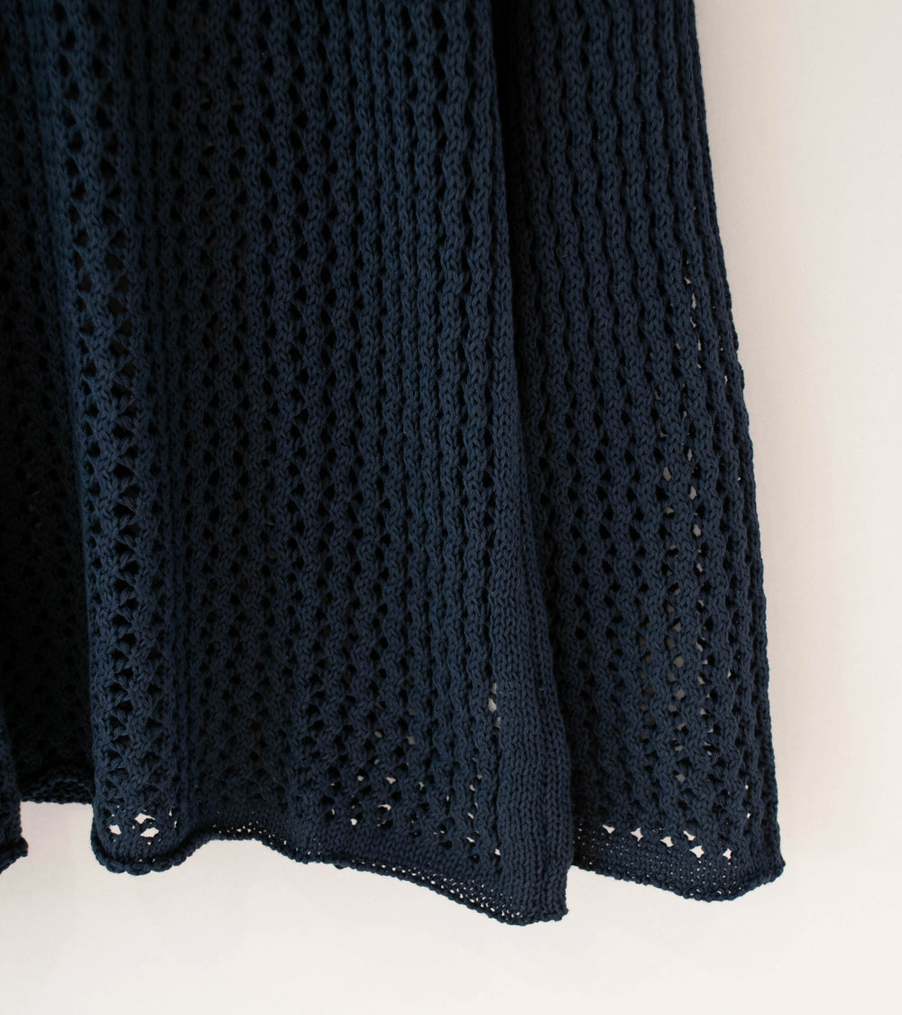 Tender 'String Pullover' (Navy Combed Cotton Yarn)