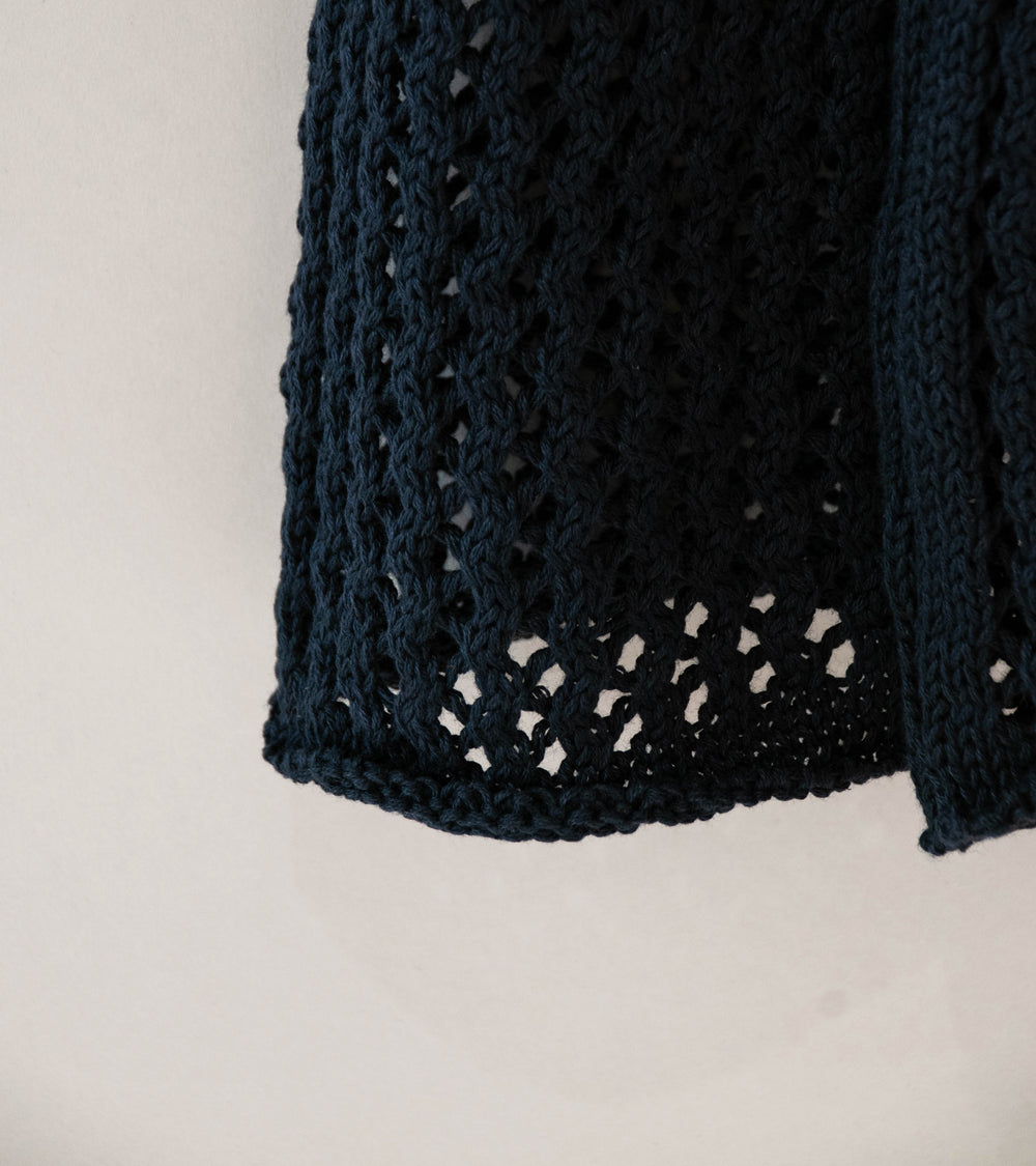 Tender 'String Pullover' (Navy Combed Cotton Yarn)