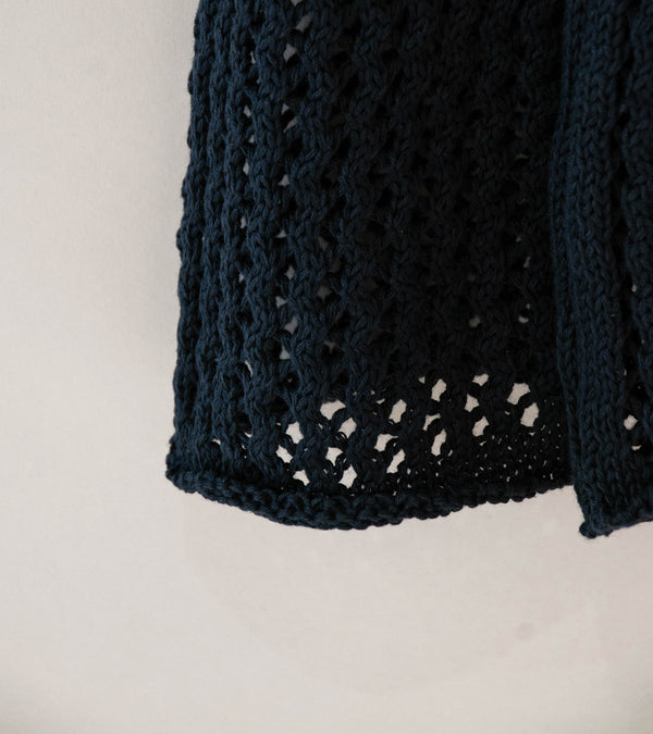 Tender 'String Pullover' (Navy Combed Cotton Yarn)