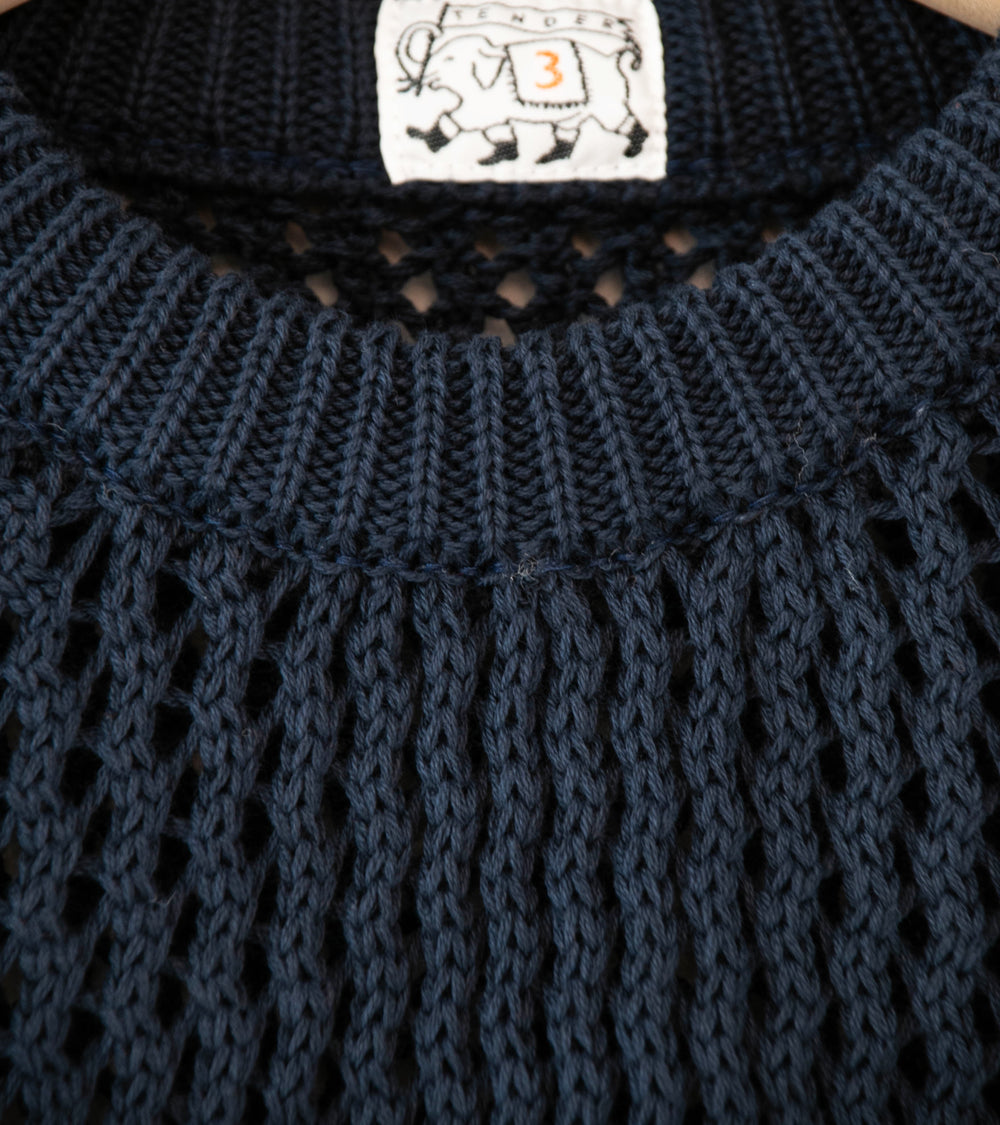 Tender 'String Pullover' (Navy Combed Cotton Yarn)