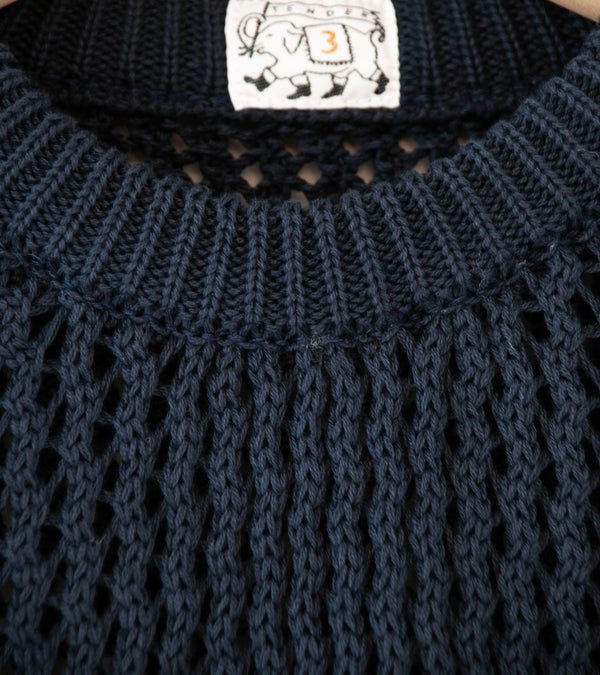 Tender 'String Pullover' (Navy Combed Cotton Yarn)