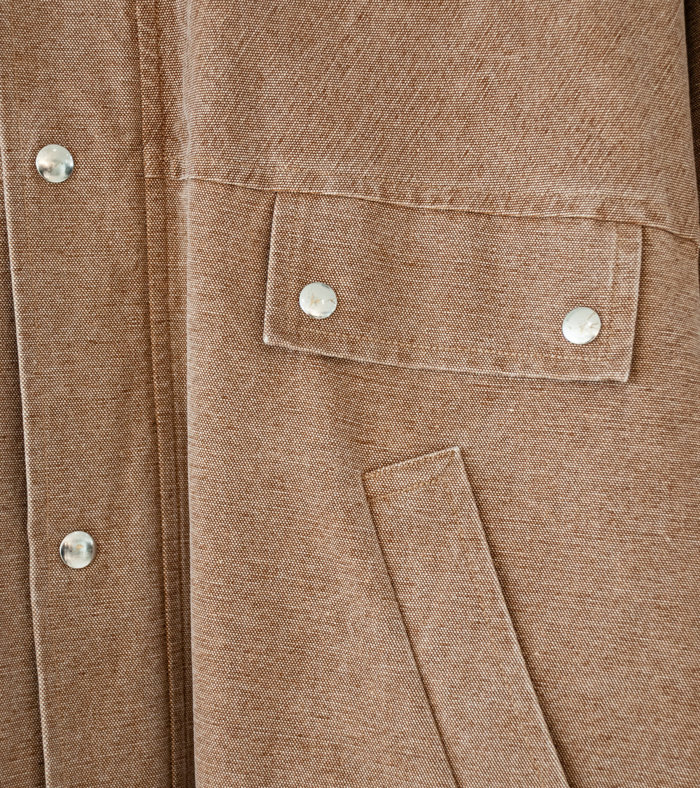 Auralee 'Washed Organic Canvas Hunting Blouson' (Light Brown)