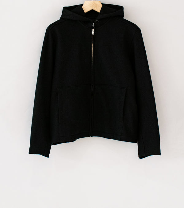 Lady White Co 'Wool Zip Hoodie' (Black)