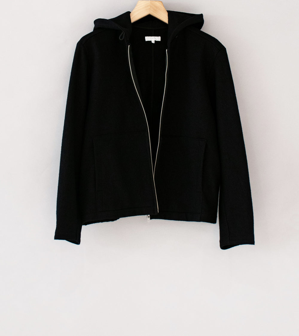 Lady White Co 'Wool Zip Hoodie' (Black)