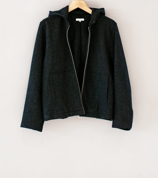 Lady White Co 'Wool Zip Hoodie' (Charcoal)