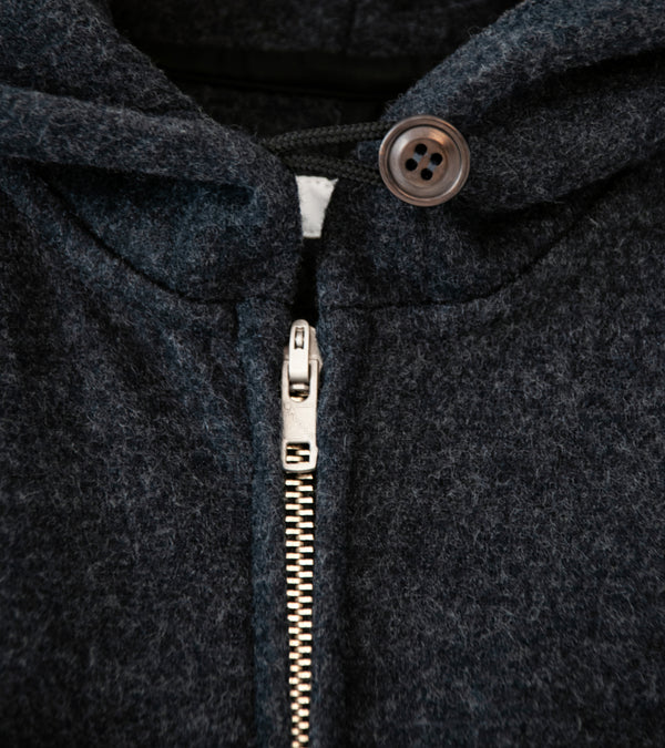 Lady White Co 'Wool Zip Hoodie' (Charcoal)