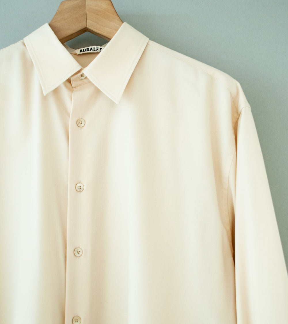 Auralee 'Super Light Wool Shirt' (Light Beige)