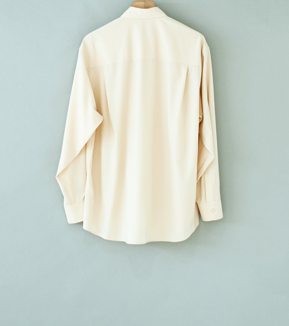 Auralee 'Super Light Wool Shirt' (Light Beige)