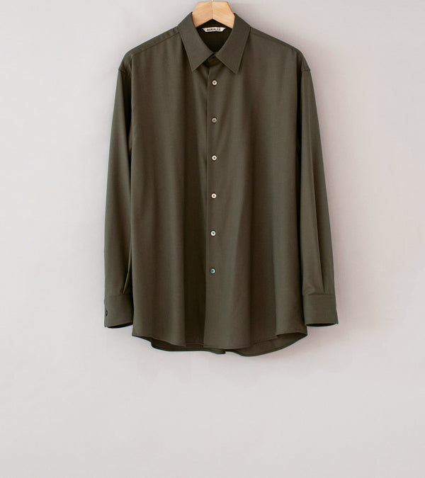 Auralee 'Super Light Wool Shirt' (Top Brown)