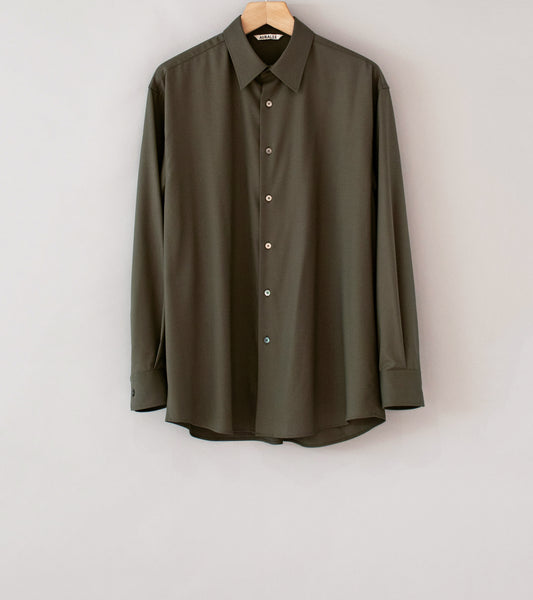 Auralee 'Super Light Wool Shirt' (Top Brown) – C'H'C'M'