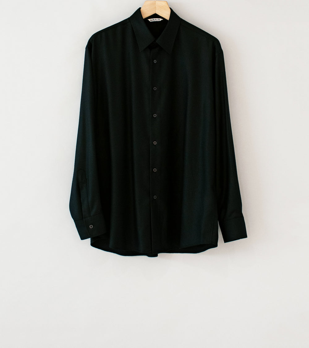 Auralee 'Super Light Wool Shirt' (Black)