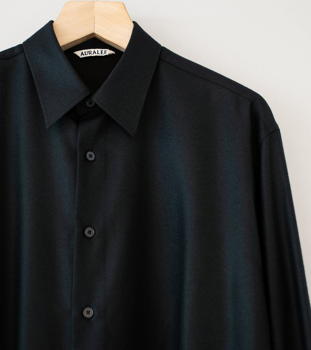 Auralee 'Super Light Wool Shirt' (Black)