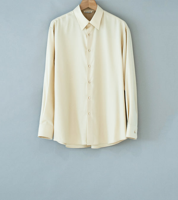 Auralee 'Super Fine Tropical Wool Shirt' (Ivory Beige)