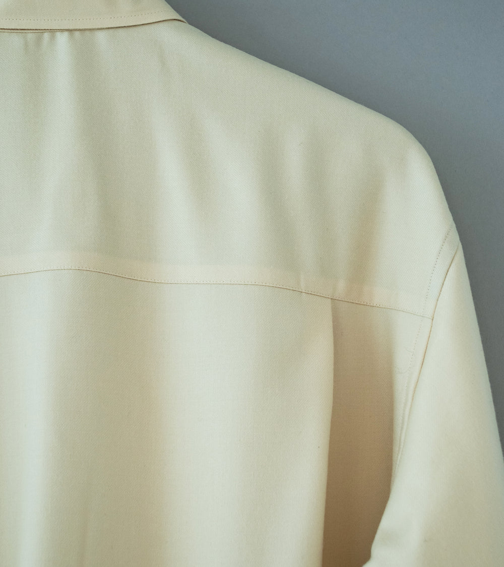 Auralee 'Super Fine Tropical Wool Shirt' (Ivory Beige)