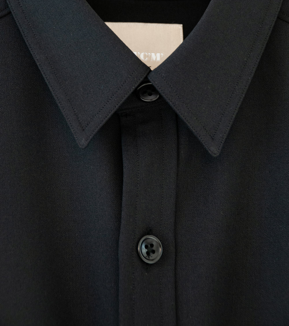 C'H'C'M' 'Work Shirt' (Black Technical Wool)