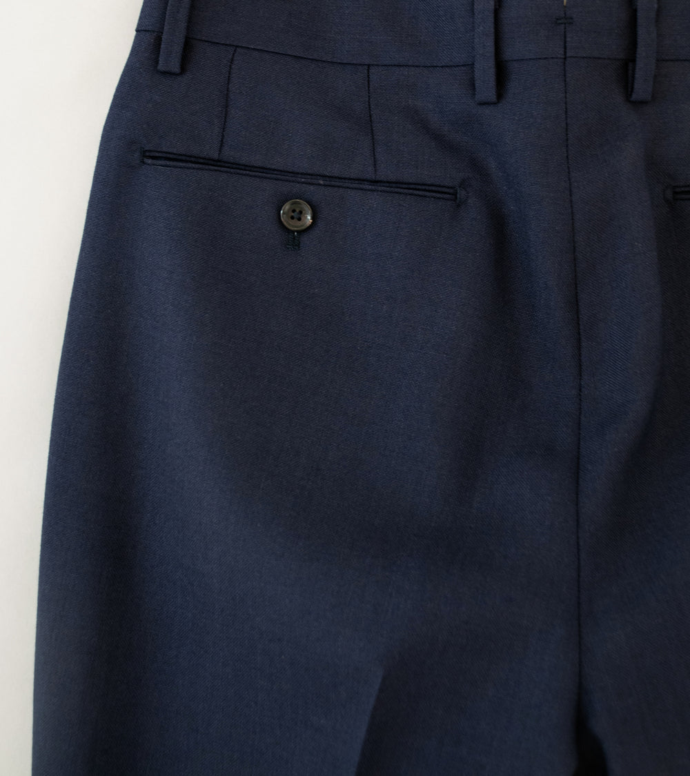 C'H'C'M' 'Single Pleat Trousers' (Navy Vintage Wool)