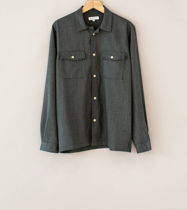 Royce Hill ‘Carroll Shirt’ (Charcoal Forza Wool)